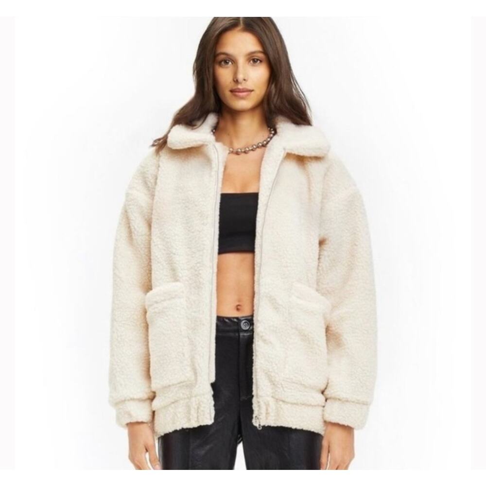 I.AM.GIA Cream Pixie Sherpa Teddybear coat